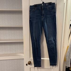 7 For All Mankind Dark Blue Skinny Jeans